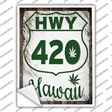 HWY 420 Hawaii Novelty Rectangle Sticker Decal Small