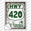 HWY 420 New Hampshire Novelty Rectangle Sticker Decal Small