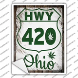 HWY 420 Ohio Novelty Rectangle Sticker Decal Small