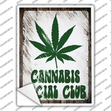 Cannabis Social Club Novelty Rectangle Sticker Decal Small