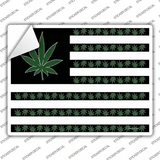 American Flag Weed Novelty Rectangle Sticker Decal Small