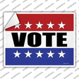 Vote Novelty Rectangle Sticker Decal Small