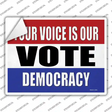 Vote Democracy Novelty Rectangle Sticker Decal Small