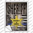 Sheriff Protect and Serve Novelty Rectangle Sticker Decal Small