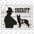 Sheriff K9 Novelty Rectangle Sticker Decal Small