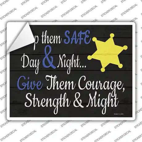 Keep Them Safe Novelty Rectangle Sticker Decal Small