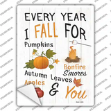 Every Year I Fall For Novelty Rectangle Sticker Decal