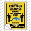 One Dolphin Apart Novelty Rectangle Sticker Decal