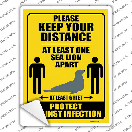 One Seal Apart Novelty Rectangle Sticker Decal