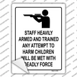 Staff Heavily Armed Novelty Rectangle Sticker Decal Small