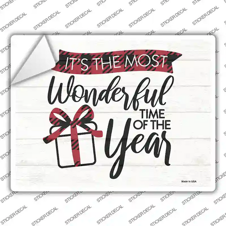 Wonderful Time of The Year Novelty Rectangle Sticker Decal Small