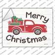 Merry Christmas Hauling Presents Novelty Rectangle Sticker Decal Small