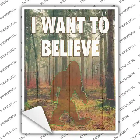 I Want to Believe Novelty Rectangle Sticker Decal Small