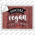 Social Vegan Novelty Rectangular Sticker Decal