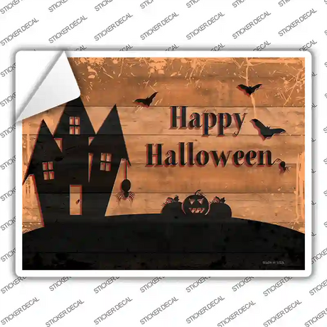 Happy Halloween Novelty Rectangular Sticker Decal Small