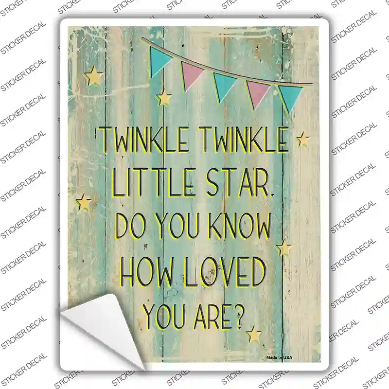 Twinkle Little Star Novelty Rectangular Sticker Decal