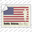 Veteran Our Hero Novelty Rectangular Sticker Decal Small