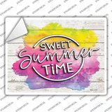 Sweet Summer Time Watercolor Novelty Rectangle Sticker Decal Small