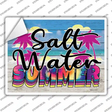 Salt Water Summer Tie Dye Novelty Rectangle Sticker Decal Small