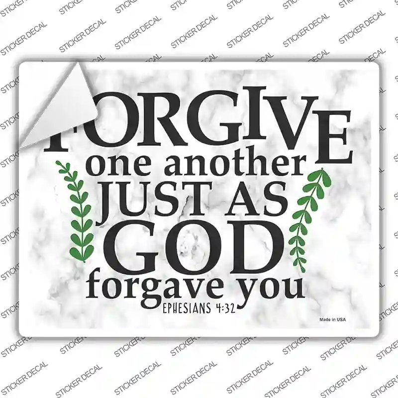 God Forgave You Bible Verse Novelty Rectangle Sticker Decal
