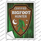 Certified Bigfoot Hunter Novelty Rectangle Sticker Decal Small