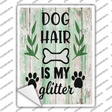 Dog Hair Is My Glitter Novelty Rectangle Sticker Decal Small