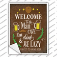 Eat Drink Be Lazy Novelty Rectangle Sticker Decal Small