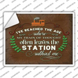 Train Of Thought Leaves Without Me Novelty Rectangle Sticker Decal