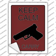 Keep Calm & Carry Novelty Rectangle Sticker Decal Small