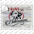 I Love My Dalmation Novelty Rectangle Sticker Decal Small