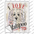 I Love My Maltipoo Novelty Rectangle Sticker Decal Small