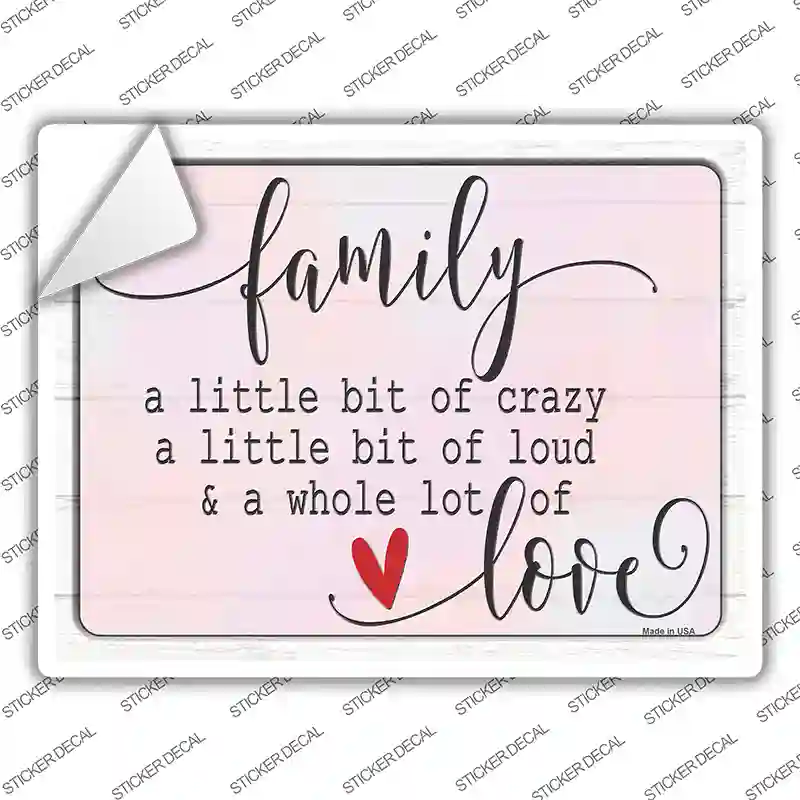 A little Bit of Crazy Novelty Rectangle Sticker Decal