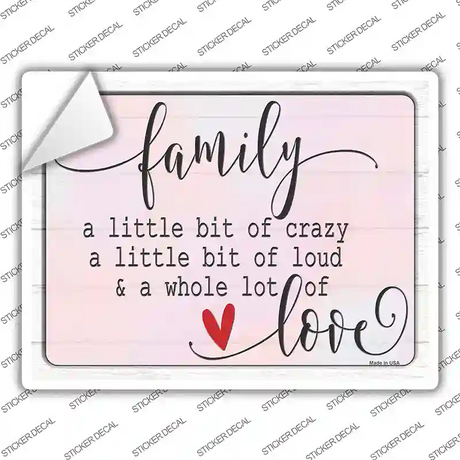 A little Bit of Crazy Novelty Rectangle Sticker Decal