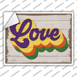 Love Rainbow Novelty Rectangle Sticker Decal Small