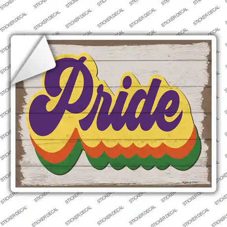 Pride Rainbow Novelty Rectangle Sticker Decal Small