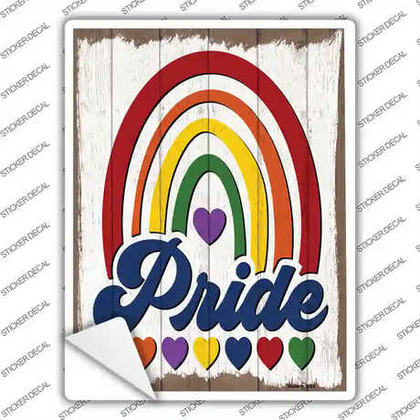 Pride With Rainbow Novelty Rectangle Sticker Decal Small