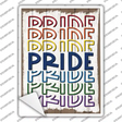 Rainbow Pride Novelty Rectangle Sticker Decal Small