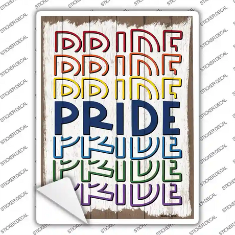 Rainbow Pride Novelty Rectangle Sticker Decal Small