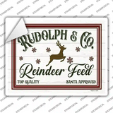 Rudolph and Co Reindeer Feed Novelty Rectangle Sticker Decal Small