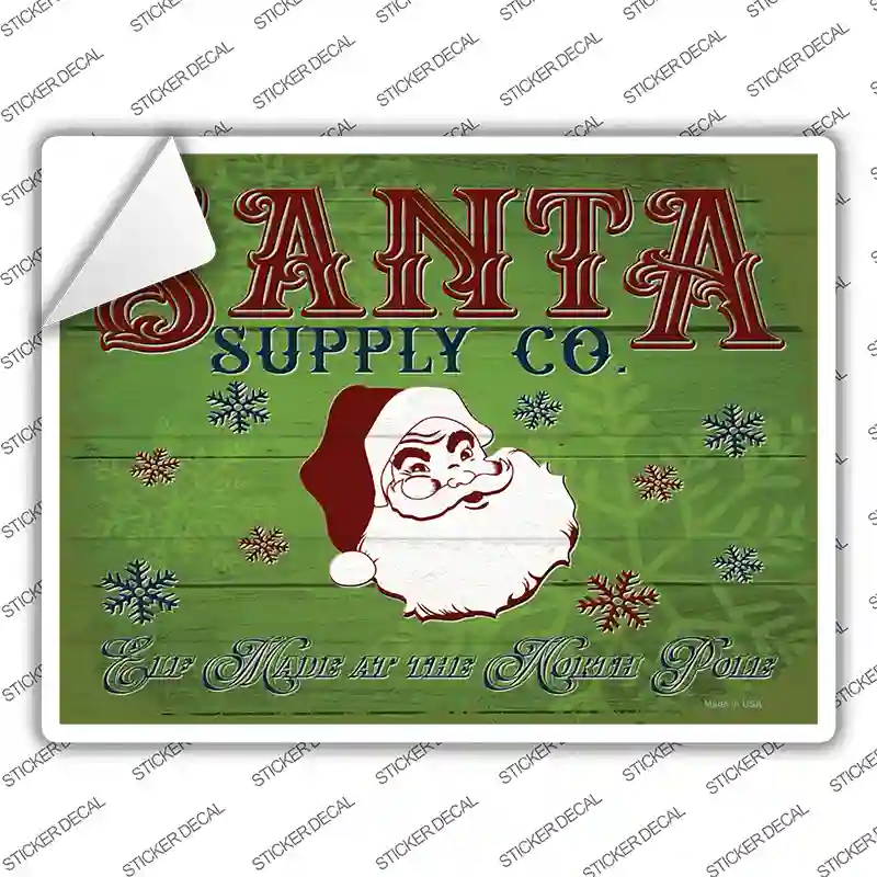 Santa Supply Co Novelty Rectangle Sticker Decal