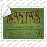 Santas Workshop Novelty Rectangle Sticker Decal Small