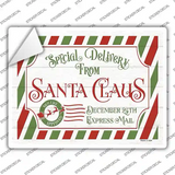 Santa Claus Delivery Novelty Rectangle Sticker Decal Small