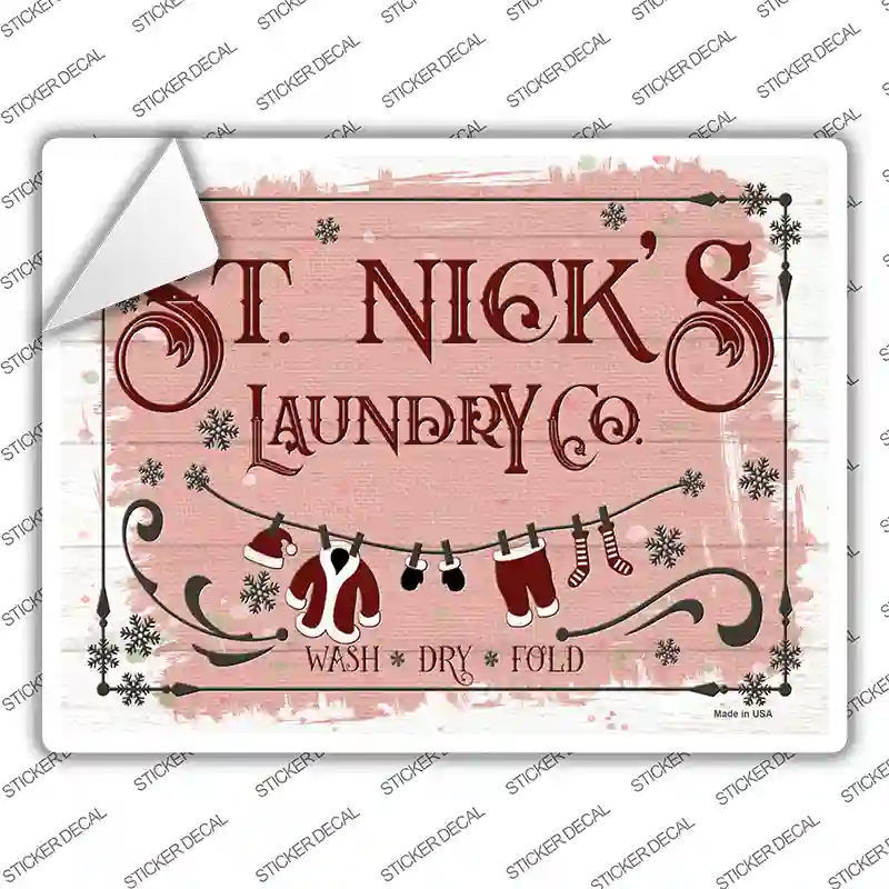 St Nicks Laundry Co Novelty Rectangle Sticker Decal Small