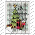 Oh Christmas Tree Novelty Rectangle Sticker Decal Small