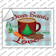 Dear Santa Cookies Novelty Rectangle Sticker Decal Small