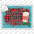 Flannels Lattes Leggings Novelty Rectangle Sticker Decal Small