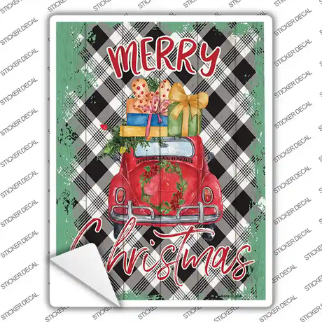 Merry Christmas Car Novelty Rectangle Sticker Decal Small