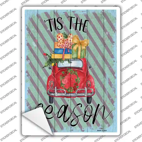 Tis The Season Car Novelty Rectangle Sticker Decal Small