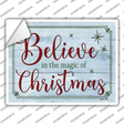 Believe in Magic of Christmas Novelty Rectangle Sticker Decal Small