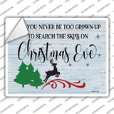 Search Skies on Christmas Eve Novelty Rectangle Sticker Decal Small